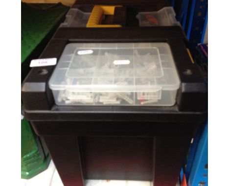 LARGE TOOL BOX WITH MISC. ITEMS