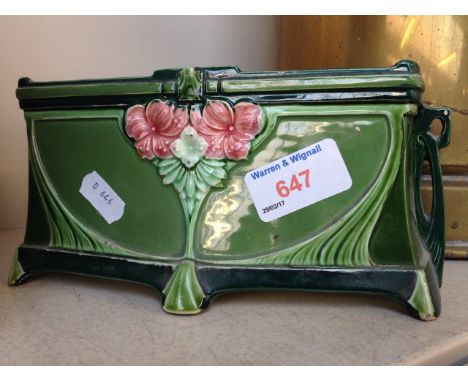 EICHWALD ART NOUVEAU PLANTER .W20CM G5 CONDITION REPORT  - nibbles and chips throughout, please see images, no cracks nor any