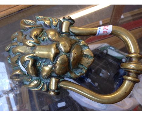BRASS LION DOOR KNOCKER     C