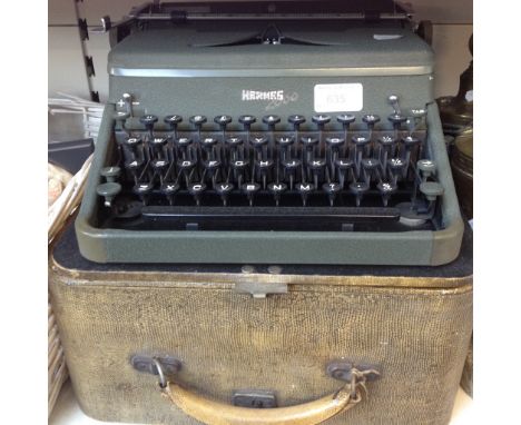 HERMES TYPEWRITER IN CASE      G2