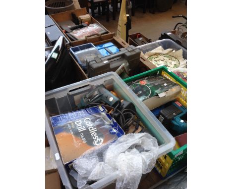 4 BOXES OF MIXED TOOLS AND OTHER ITEMS