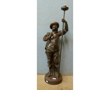 A figural Cavalier table lamp 