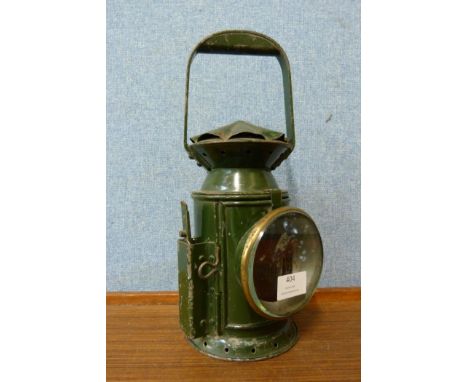 A military issue railway lamp, C Eastgate & Son Ltd, Birmingham, dated 1944 