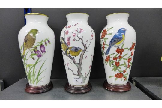 Three Franklin Mint Baluster Vases Designed By Ryu Okazaki