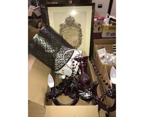 1 BOX OF ASSORTED ITEMS ( LIGHT FITTINGS )