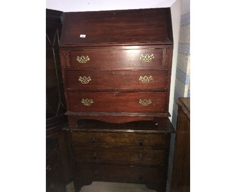 VINTAGE BUREAU & CORNER CABINET