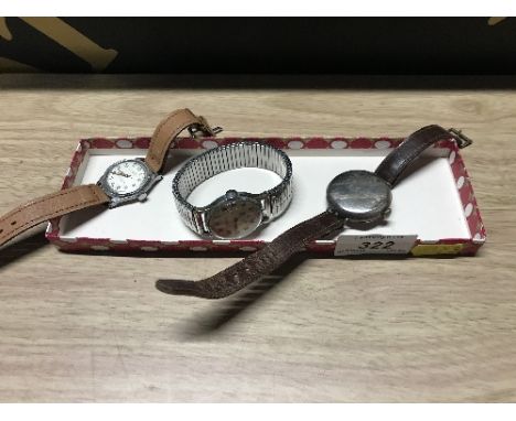 VINTAGE MILITARY (?) WATCH , JAEGER LECOUTRE WATCH (POOR ) & LIEMA WATCH