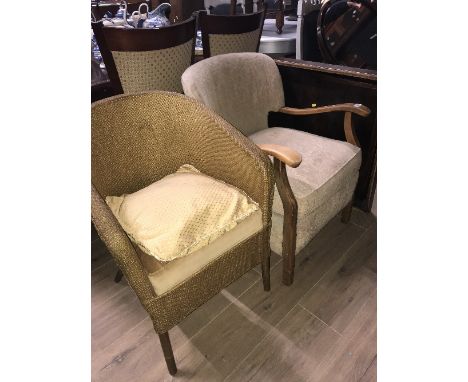 VINTAGE ARMCHAIR,  GOLD  CHAIR & FOLDING CARD TABLE