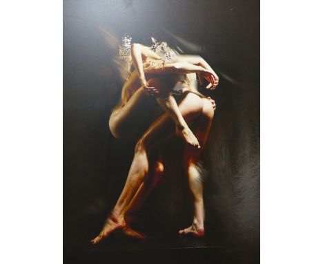 STONEY DARKSTONE (B.1965) ARR.  "SOUP 3" SIGNED LTD EDITION 1/3.  C- PRINT ON ALUMINIUM DI-BOND PANEL 120 X 90 cm.