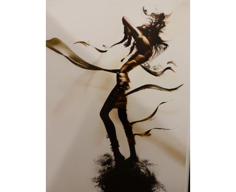 STONEY DARKSTONE (B.1965) ARR.  "GOLD I" (LTD EDITION OF 5) SIGNED AND NUMBERED VERSO.  ARCHIVAL PRINT ON BARYTA PAPER 120 X 