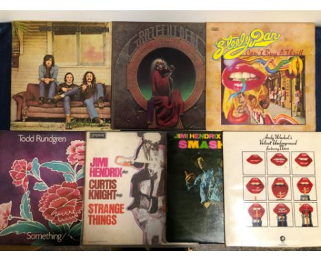 AMERICAN 70s ROCK - 7 LP RECORDS: ANDY WARHOL'S VELVET UNDERGROUND FEATURING NICO, 1971 PRESSING, JIMI HENDRIX - STRANGE THIN