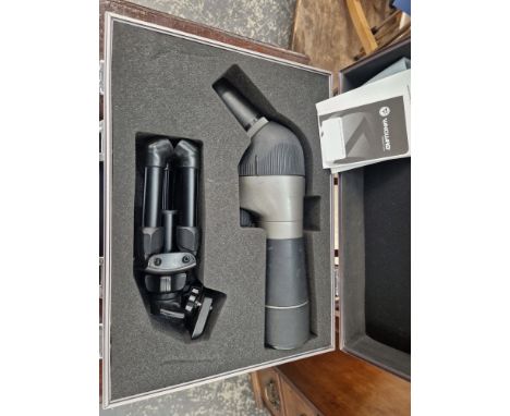 A CASED VANGUARD HIGH PLAIN SERIES 560 TELESCOPE AND TRIPOD