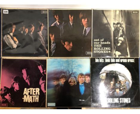 THE ROLLING STONES - 6 LP RECORDS: 1ST LP 2ND PRESSING MONO, No 2 1ST PRESSING MONO ('BLIND MAN' TEXT), OUT OF OUR HEADS 1ST 