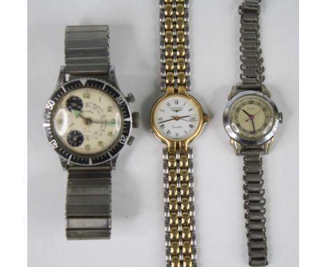 A gent's vintage Globa mechanical wristwatch, together with a lady's Bentima steel cased manual wind wristwatch, and a lady's