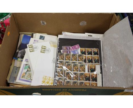 A collection of vintage stamps and first day covers