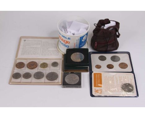 Great Britain, a collection of coins and banknotes, to include boxed 1951 Festival of Britain crown, three Bank of England te