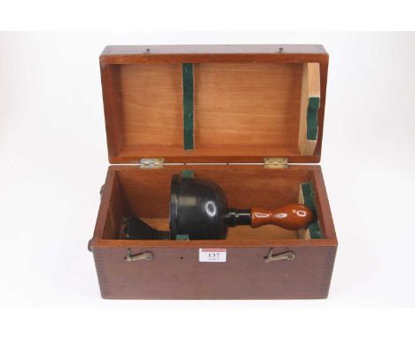 A mid-20th century Hezzanith hand-held marine compass, in fitted wooden box, w.28cm 