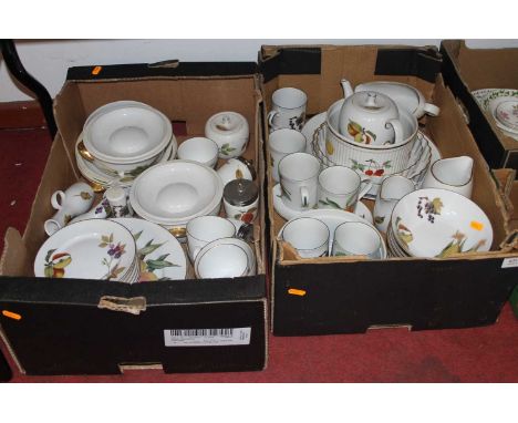 A collection of Royal Worcester Evesham pattern and Evesham Vale pattern tea and dinner wares