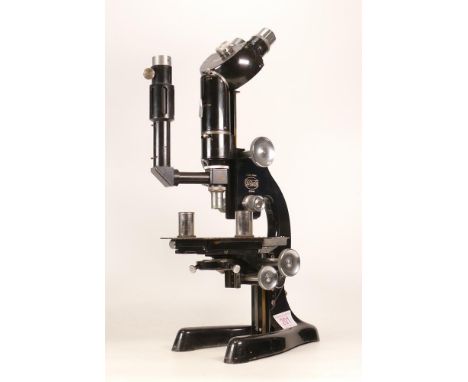 Beck London microscope with objectives, model 25940, height 50cm 