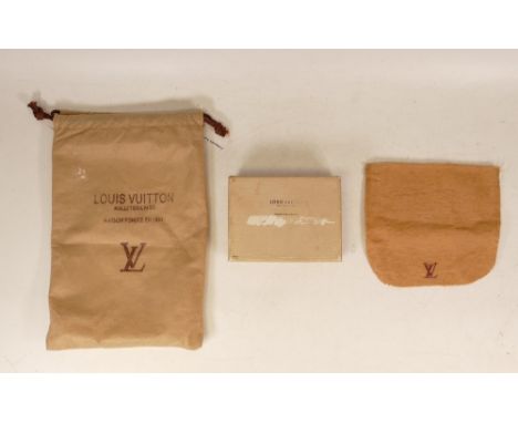 Louis Vuitton, Wallet Dust Bag, Boxed with Drawstring Bag. Some light fraying 