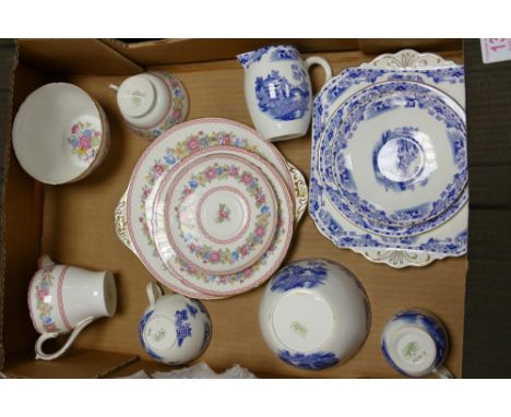 A collection of Shelley consisting of Lomond & Bute cups, 2 saucers, side plate, milk jug, sugar bowl and bread & butter plat