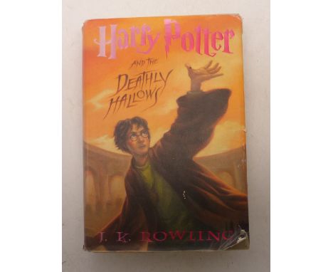 J.K Rowling, 'Harry Potter and The Death Hallows', First American Edition. Wear and tearing to dust jacket. 