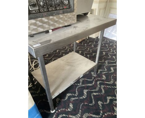 Stainless steel preparation table, with shelf- LOT SUBJECT TO VAT ON THE HAMMER PRICE - To be collected by appointment from T