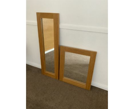Four light oak wall mirrors- LOT SUBJECT TO VAT ON THE HAMMER PRICE - To be collected by appointment from The Ambassador Hote