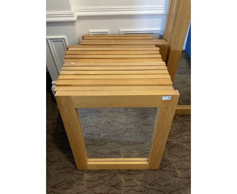 Sixteen light oak wall mirrors- LOT SUBJECT TO VAT ON THE HAMMER PRICE - To be collected by appointment from The Ambassador H