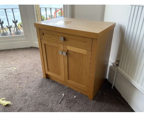 Light oak two door side cabinet- LOT SUBJECT TO VAT ON THE HAMMER PRICE - To be collected by appointment from The Ambassador 