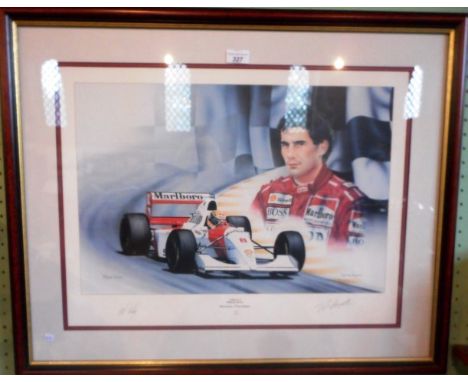 Wayne Vickery & Trevor Horswell, a Tribute to Ayrton Senna, limited edition print 65/250, signed to the margin in pencil by b