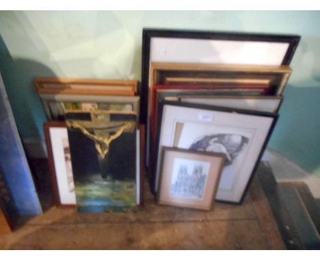Raymond Sheppard, a framed and glazed original illustration 'Round The Year Storage', depicting a dog attaching a badger, tog