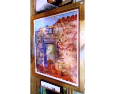 A quantity of pictures and prints to include: a framed and glazed original Postman Pat sketch by illustrator Celia Berridge, 