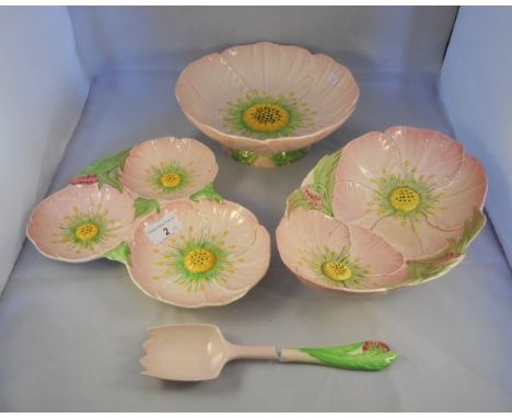 Carltonware 1930's three piece dessert service.