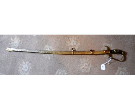 A Turkish dress sword, the blade decorated on each side with the edge inscribed with the makers name Kirkor M Narlian & Frere