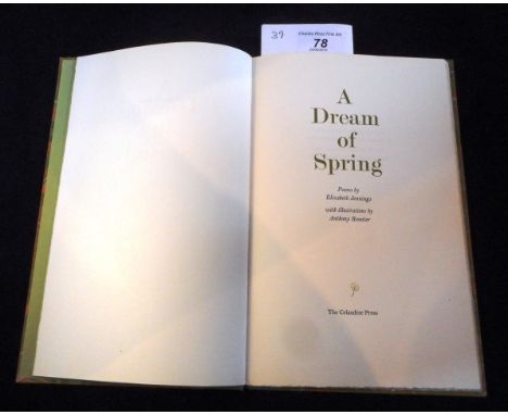 'A Dream of Spring, poems by Elizabeth Jennings with illustrations by Anthony Rossiter, hardback book, published by The Celan
