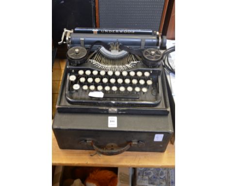 An Underwood typewriter.