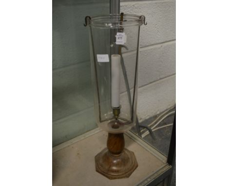 An electrically operated storm lantern.