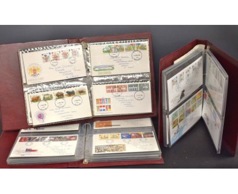 GB stamps on First day Covers, 1981 onwards (about 200). All are in excellent condition and are well displayed in three cover