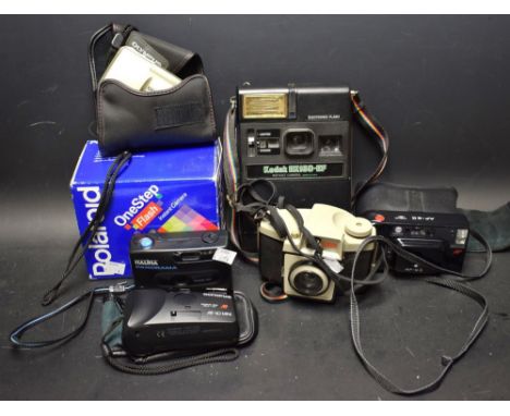Photography - a Kodak Polaroid camera, boxed; another; other Olympus 35mm cameras; accessories; qty