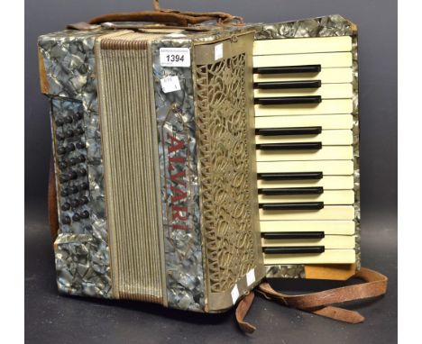 An Alvari accordion, pearlescent veneers, c.1950