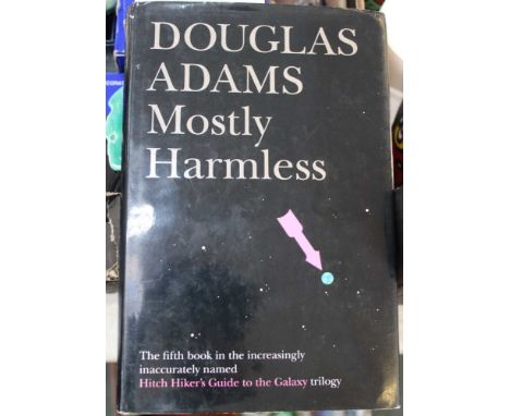 Douglas Adams "Mostly Harmless" autographed first edition book, 1992, with dust wrapper