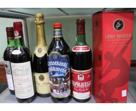 Remy Martin Cognac (boxed), 1 bottle1974 Vino Chianti, Tenuta, 1 bottleValpolicella, S Martino, 1 bottleChristkindl Gluhwein,