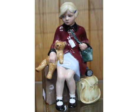 Royal Doulton, "The Girl Evacuee" ceramic figurine, HN 3203, modelled by Adrian Hughes, limited edition number 2677 of 9500