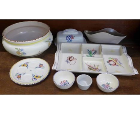 Eight pieces of Poole pottery 