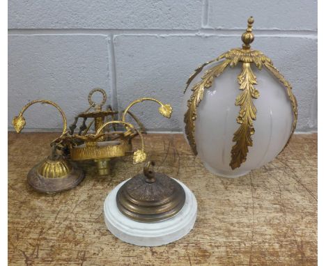 An Edwardian entrance light fitting **PLEASE NOTE THIS LOT IS NOT ELIGIBLE FOR IN-HOUSE POSTING AND PACKING** 