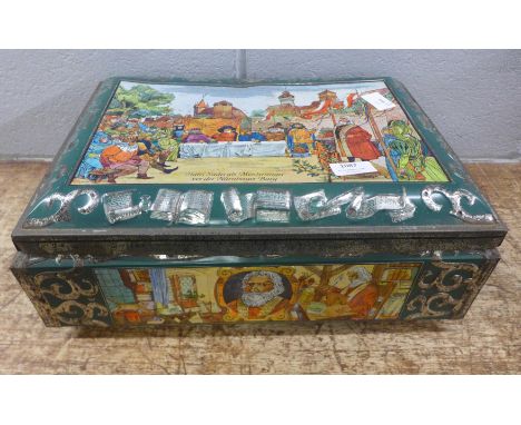 A collection of tins including a large German hamper tin **PLEASE NOTE THIS LOT IS NOT ELIGIBLE FOR IN-HOUSE POSTING AND PACK