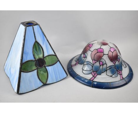 Two Tiffany Style Light Shades 