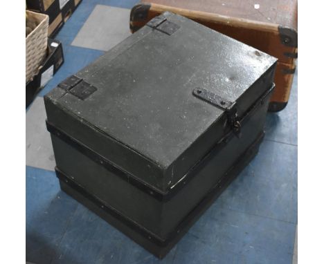 A Vintage Metal Ammunition Box, Repainted 48cms Wide 