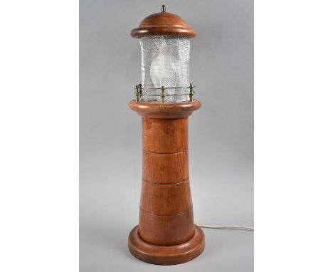 A Mid 20th Century Novelty Table Lamp in the Form of a Lighthouse, 49cms High 